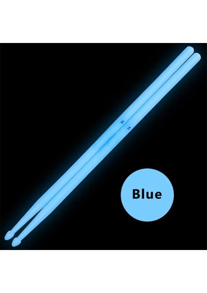 Mavi Stil 2021 Yeni 1pair 5A Aydınlık Davul Sopa Davul Seti Caz ​​floresan Drumsticks Karanlık Sahne Dro'da Glow (Yurt Dışından)