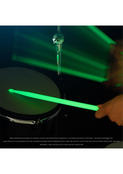Mavi Stil 2021 Yeni 1pair 5A Aydınlık Davul Sopa Davul Seti Caz ​​floresan Drumsticks Karanlık Sahne Dro'da Glow (Yurt Dışından) modelleri