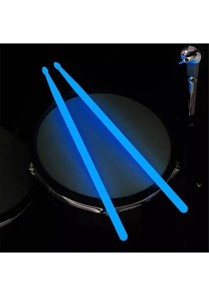 Mavi Stil 2021 Yeni 1pair 5A Aydınlık Davul Sopa Davul Seti Caz ​​floresan Drumsticks Karanlık Sahne Dro'da Glow (Yurt Dışından) fırsatları