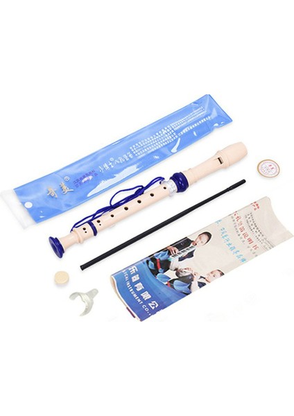 Mavi Stil Profesyonel Sekiz Delikli Tiz Flüt 8 Delikli Soprano Kaydedici Klarnet Siyah Ses Kolay Ayarlanabilir Gıda Sınıfı Abs Toksik Olmayan (Yurt Dışından)