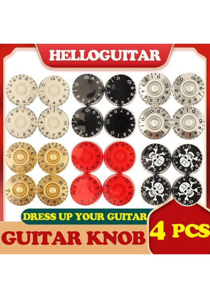 Beyaz Altın Kelime Stili Akrilik Gitar Bas Ses Tonu Hız Kontrol Düğmeleri Lp Sg Epı Gison Tarzı Elektro Gitar Değiştirme Için Düğmeleri Dönüştür (Yurt Dışından) fiyatları