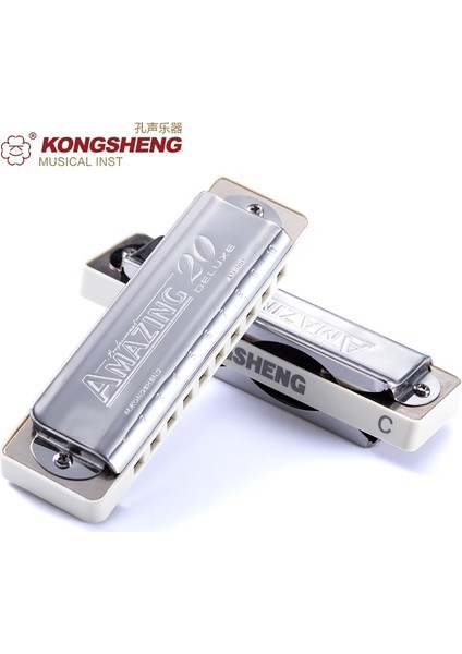 D Stilinin Anahtarı Kongsheng AMAZING20 Deluxe (AM20D) Diatonic Armonika Yüksek 10 Delik Blues Arp Ağız Organı Beyaz Acemi Için Özel (Yurt Dışından) indirimleri