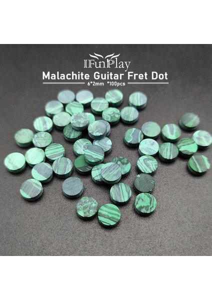 6X2MM X100PCS Tarzı *2mm Malakit Yeşil Kakma Nokta Işaretleyici Çıkartmaları Herhangi Bir Elektro Gitar Akustik Gitar ve Bas Perde 2mm Için Freboard (Yurt Dışından)