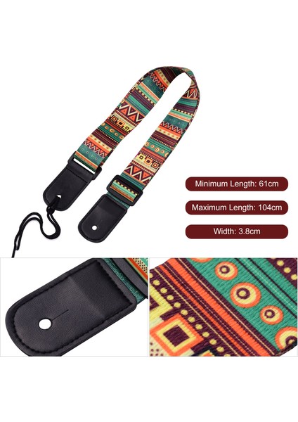 Type1 Çok Renkli Stil Ayarlanabilir Ukulele Gitar Askısı Yumuşak Polyester Omuz Kemeri, Ukulele Gitar Aksesuarları Için Plastik Tokalı Asılı Halat ile (Yurt Dışından)
