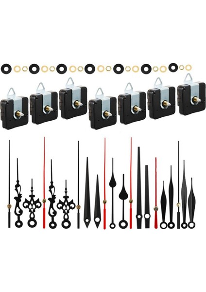 14 Takım Quartz Saat Hareket Mekanizması, Sessiz Kısa Şaftlı Saat Mekanizmaları, Ibreli, Duvar Saati Mekanizma Parçaları (Yurt Dışından)