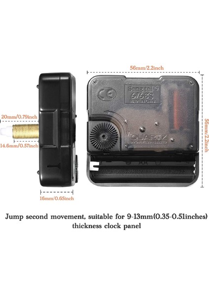 Uzun Şaft Saat Hareketleri Saat Eller Mekanizması Yüksek Tork Mekanizması 5 Farklı Çift Dıy Saat Tamir Parçaları (Yurt Dışından)