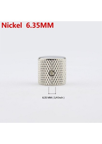 Nickel 6.35 1 Piece Style 【kore'de Üretilmiştir】 Elektro Gitar Bamm * 19MM * 6. Için 1 Adet Düz Üst Metal Düğme. Inç (Yurt Dışından)