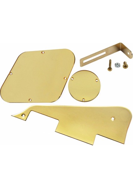 Altın Ayna Stili Fleor Lp Gitar Seti Pickguard Scratch Plate & Controlswitch Lp Gitar Parçaları Için Boşluk Kapağı ve Braketi (Yurt Dışından)