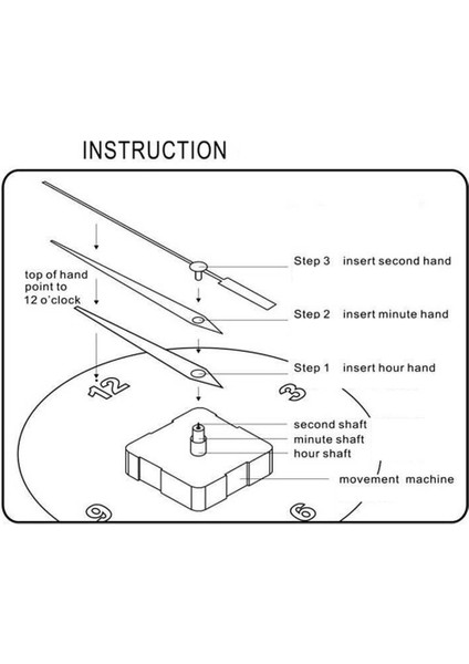 Duvar Saati Hareketi Mekanizması Clockwork Kuvars Duvar Saati Hareketi Onarım Parçaları Dıy Saat Değiştirme (Yurt Dışından)
