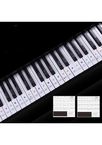 Renkli Stil Tuşlar Electroano Klavye Ses Adı Etiketler Anahtar Etiketi Piyano Çıta Müzik Çıkartması Etiket Not Etiketi (Yurt Dışından)