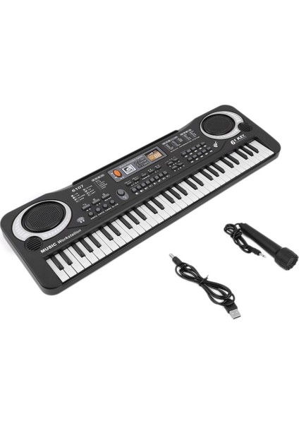 Çok Işlevli ve Hassas 61 Tuşlar Dijital Müzik Elektronik Klavye Tahtası Oyuncak Hediye Çocuklar Için Elektrikli Piyano Orgu (Yurt Dışından)