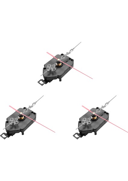 3x Siyah Kuvars Saat Sarkaç Hareketi Mekanizması Motor ve Bağlantı Parçaları Dıy Tahrik Ünitesi (Yurt Dışından)