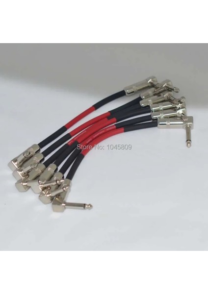 6-Pack 6" Dik Açı Mono Gitar Efekt Pedal Kartı Kablo Patch Cord Yeni Landtone (Yurt Dışından)