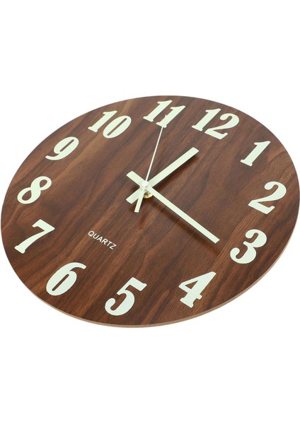 2x 12 Inç Gece Lambası Fonksiyonu Ahşap Duvar Saati Vintage Rustik Ülke Toskana Tarzı Mutfak Ofis Kumandalı Saatler (Yurt Dışından)