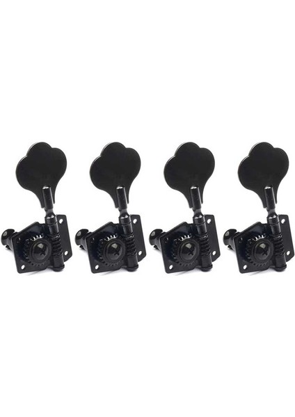 Siyah 4l Stili 4r 4l 2R2L Açık Elektro Bas Gitar Tuning Pegs Makine Kafaları Bas Için Tuner Krom Siyah (Yurt Dışından)