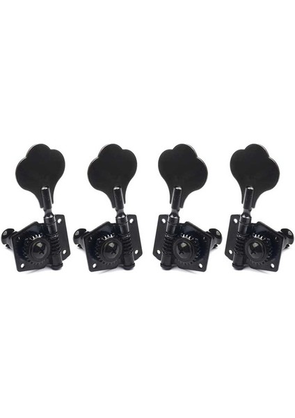 Siyah 4l Stili 4r 4l 2R2L Açık Elektro Bas Gitar Tuning Pegs Makine Kafaları Bas Için Tuner Krom Siyah (Yurt Dışından)