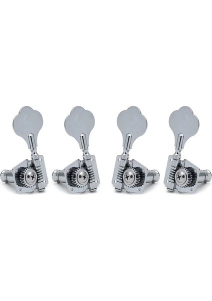 Siyah 4l Stili 4r 4l 2R2L Açık Elektro Bas Gitar Tuning Pegs Makine Kafaları Bas Için Tuner Krom Siyah (Yurt Dışından)