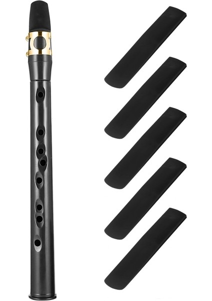Altın Klip Tarzı Mini Cep Bb Saksafon Alto Ağızlık Abs Sax 5 Kamışlı Nefesli Müzik Aletleri Desteği (Yurt Dışından)
