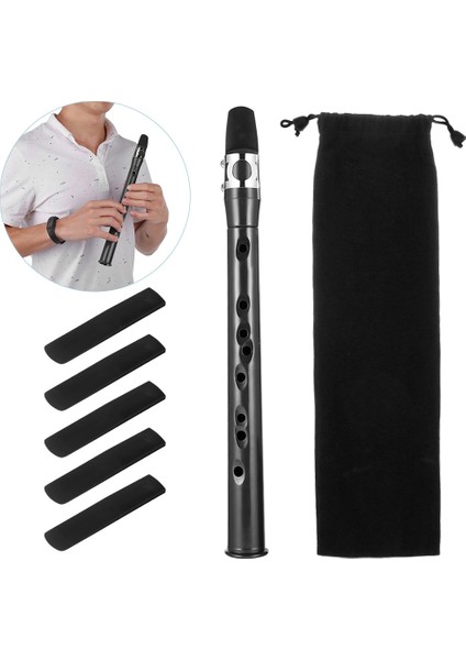 Altın Klip Tarzı Mini Cep Bb Saksafon Alto Ağızlık Abs Sax 5 Kamışlı Nefesli Müzik Aletleri Desteği (Yurt Dışından) fırsatları