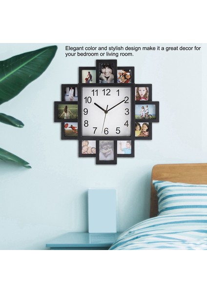 Fotoğraf Çerçevesi Duvar Saati Yeni Diy Modern Tasarım Sanat Resim Saat Oturma Odası Ev Dekor Horloge (Yurt Dışından)