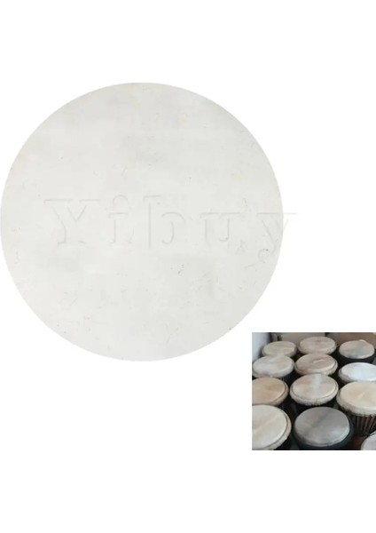 Yibuy 35 cm Çap Keçi Derisi Davul Kafa Keçi Derisi Yuvarlak Bongo Drumaman Davul Afrika Tef Bej (Yurt Dışından)