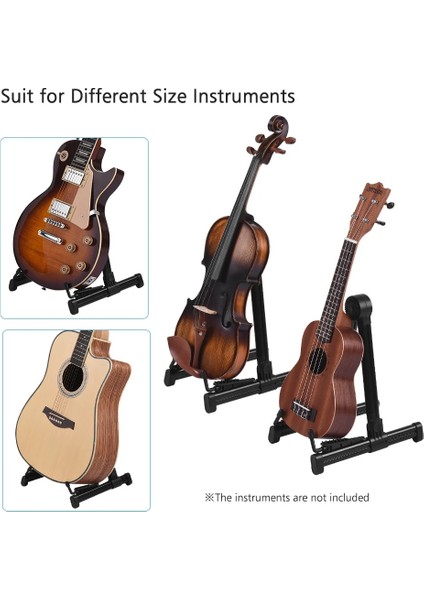 B Tipi Stili Taşınabilir Gitar Standı Tutucu Abs Plastik Geri Çekilebilir Katlanabilir Stand Tutucu Bas Gitar Keman Gitarist Için Ukulele (Yurt Dışından)
