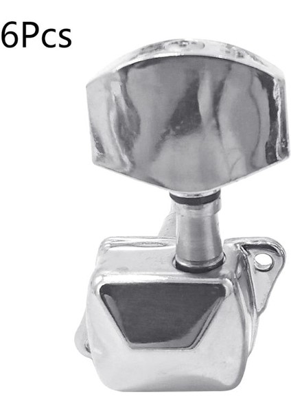 Silver-6l Style 6 Adet Gitar Dize Tuning Mandal Metal Yarı Kapalı Gitar Dize Düğme Tuner Makinesi Akustik Elektro Gitarlar Için Kafaları (Yurt Dışından)