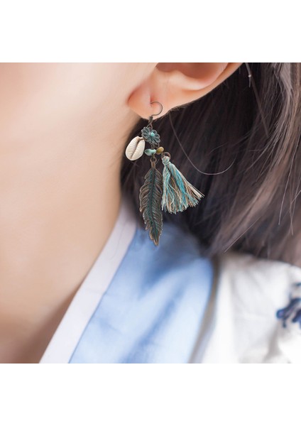 Vintage Bohemian Etnik Saçak Yaprak Küpe Kadın Kızlar Için Yıldönümü Düğün Parti Takı Charms (Yurt Dışından) fiyatları