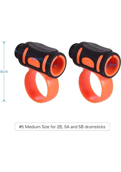 Turuncu M Stili 2 Adet Davul Çubukları Kontrol Klipsi Abs + Silikon Malzeme Drumsticks Davul Aksesuarları Davulcu Acemi Vurmalı Enstrümanlar Için (Yurt Dışından)