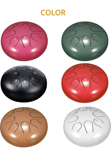 Yeşil Stil Dil Davul 6 Inç Çelik Dil Davul 8 Akort El Tavası Davul Tankları Bagetli Taşıma Çantası Vurmalı Enstrümanlar Aksesuarları (Yurt Dışından) fırsatları