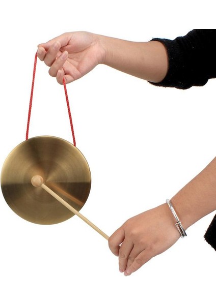 Ahşap Sopa Şapel Opera Perküsyon Çocuk Oyuncak Geleneksel Çin Halk Müzikal Oyuncak ile 21CM El Gong Bakır Ziller (Yurt Dışından)