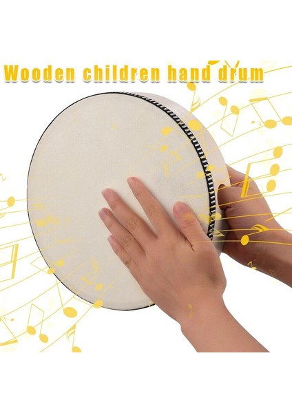 10 Inç Tarzı Ahşap El Davul Çocuk Vurmalı Oyuncak Ahşap Çerçeve Davul Çocuklar Için Müzik Oyunu Ha (Yurt Dışından) modelleri