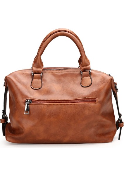Kadın Deri Moda Bayan Haberci Çanta Omuz Çantası Tote Satchel Çanta Kahverengi (Yurt Dışından) fiyatları