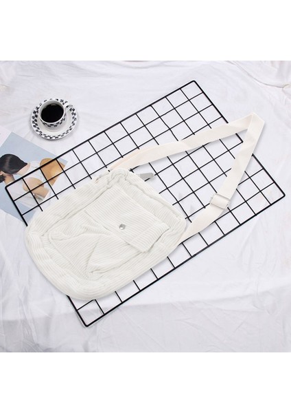 Kış Kadın Kadife Flap Çanta Kadın Kanvas Fermuar Omuz ve Crossbody Çanta Tiki Tarzı Telefon Para Para Çantaları Kızlar Için (Beyaz) (Yurt Dışından) modelleri
