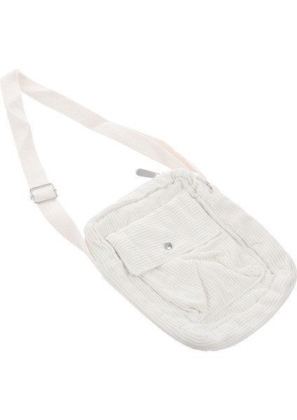 Kış Kadın Kadife Flap Çanta Kadın Kanvas Fermuar Omuz ve Crossbody Çanta Tiki Tarzı Telefon Para Para Çantaları Kızlar Için (Beyaz) (Yurt Dışından) fırsatları