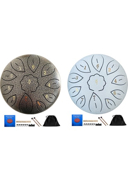 Gümüş Tarzı 6 Tonlu El Davul Korozyona Dirençli Dil Vurmalı Enstrüman Ethereal Kid Acemi El Tank Davul (Yurt Dışından) fiyatları