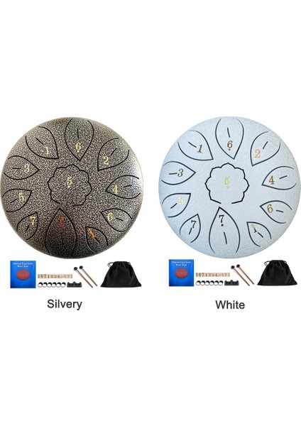 Gümüş Tarzı 6 Tonlu El Davul Korozyona Dirençli Dil Vurmalı Enstrüman Ethereal Kid Acemi El Tank Davul (Yurt Dışından) fırsatları