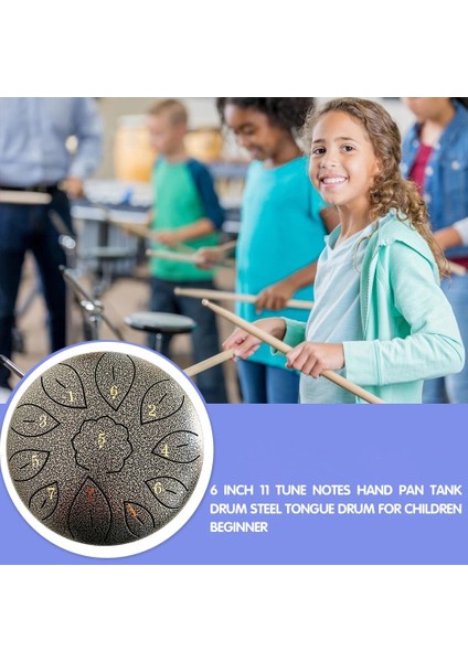 Gümüş Tarzı 6 Tonlu El Davul Korozyona Dirençli Dil Vurmalı Enstrüman Ethereal Kid Acemi El Tank Davul (Yurt Dışından) indirimleri