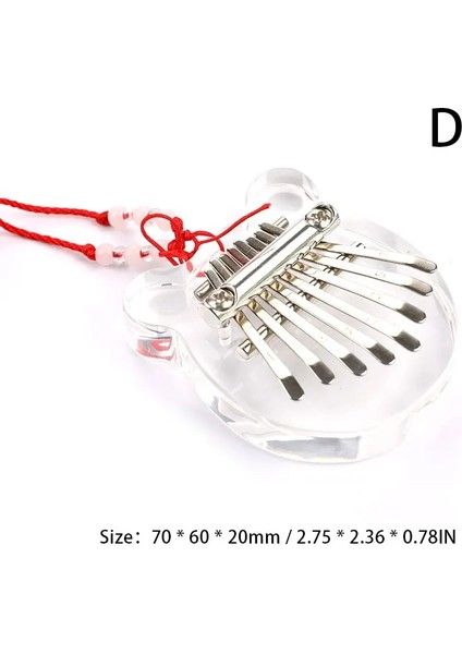 D Stili Yeni Mini Kalimba 8 Tuşları Başparmak Piyano Harika Ses Parmak Klavye Enstrüman Woodenacrylic Müzik Aletleri Klavye (Yurt Dışından)