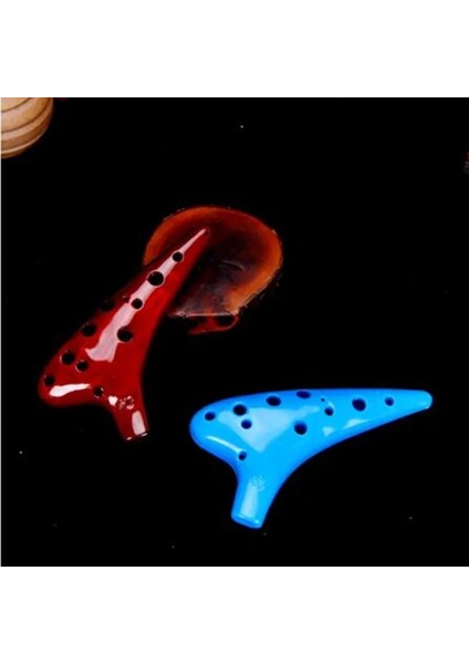Kırmızı Stil 12 Delik Reçine Plastik Ocarina Flüt Füme Yanık Denizaltı Tarzı Yeni Başlayanlar Için Muore ile Müzik Enstrümanı (Yurt Dışından) modelleri