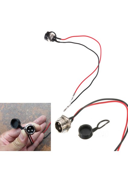 24V 36V Pil Şarj Cihazı Bağlantı Noktası Inline Konnektör Jack Soketi Yunus Elektrikli Scooter Kaynağı Pratik Değiştirme (Yurt Dışından)
