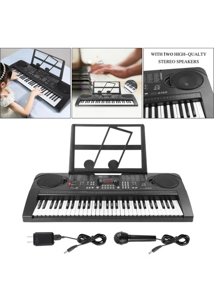Electroano Klavye Dijital Organ Mikrofonlu Tam Boyutlu Tuşlar Eğitici Oyuncaklar Çocuklar Için Hediyeler Abd Plug (Yurt Dışından)