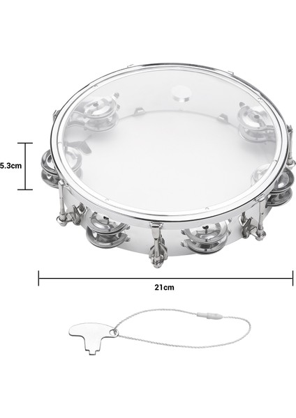 8 Inç Kırmızı Stil Çift Sıra Jingles Vurmalı Enstrümanlı Tef Handbell El Davul (Yurt Dışından) modelleri