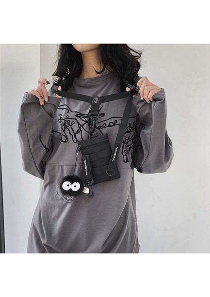 2x Tek Omuz Çantası Erkekler Mini Hip Hop Tarzı Cep Telefonu Rahat Kadınlar Için Crossbody Çanta Kılıfı Seyahat Çanta Büyük (Yurt Dışından) indirimleri