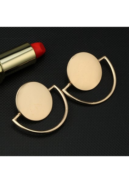 Punk Tarzı Moda Yarım Daire Küpe Kişilik Altın Renk Geometrik Yarım Daire Yuvarlak Damla Alaşım Küpe Kadın Brincos (Yurt Dışından) modelleri
