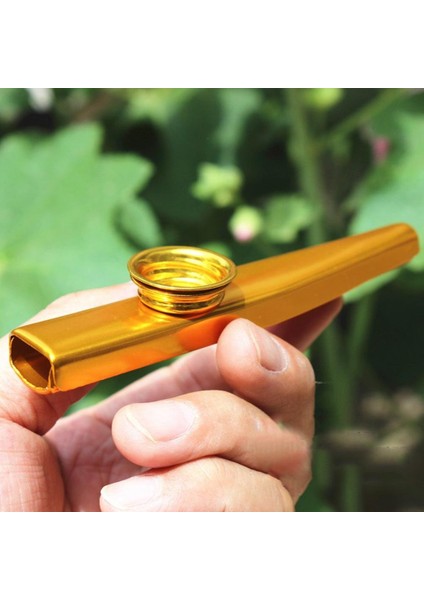 No.2 Tarzı Basit Tasarım Hafif Kazoo Alunum Alaşım Metal Gitar Enstrüman Müzik Severler Enstrüman 6 Renk Opsiyonel (Yurt Dışından)
