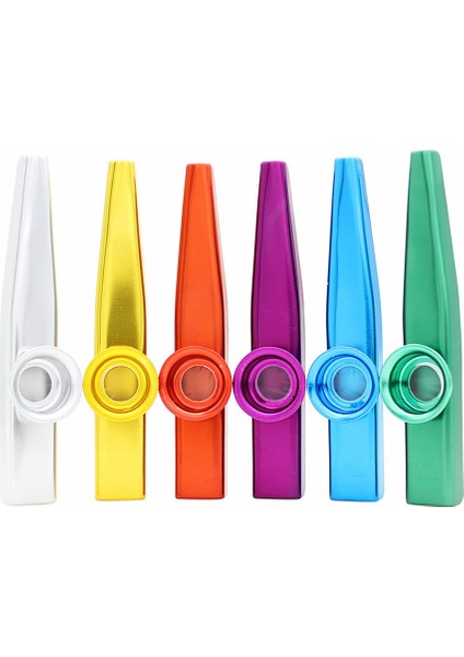No.2 Tarzı Basit Tasarım Hafif Kazoo Alunum Alaşım Metal Gitar Enstrüman Müzik Severler Enstrüman 6 Renk Opsiyonel (Yurt Dışından)