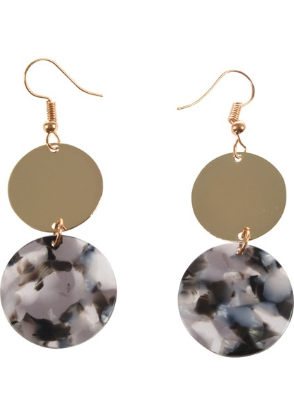 Kristal Küpeler Takı Metal Payetler Akrilik Dikiş Çiviler Moda Aksesuarları, Altın ve Siyah Mavi (Yurt Dışından)