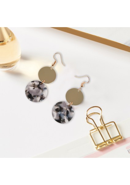 Kristal Küpeler Takı Metal Payetler Akrilik Dikiş Çiviler Moda Aksesuarları, Altın ve Siyah Mavi (Yurt Dışından) modelleri