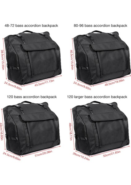 NO.120 Stili Akordeon Gig Bag Akordeon Saklama Çantası Bas Piyano Akordeonları Için Klavye Enstrüman Aksesuarları (Yurt Dışından)